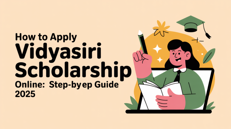 How to Apply Vidyasiri Scholarship Online Step-by-Step Guide 2025