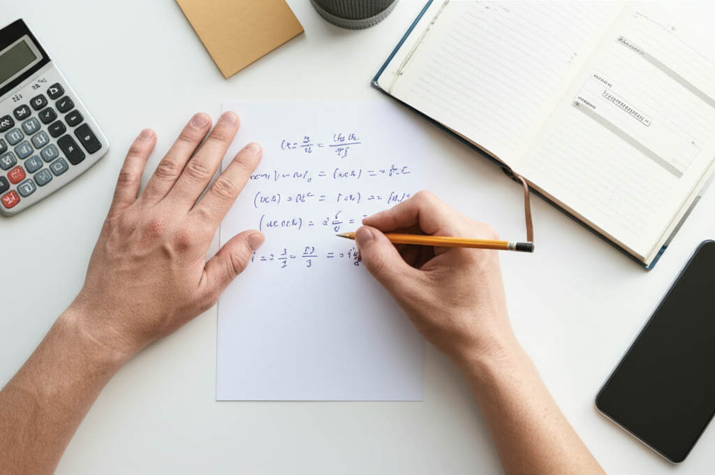 Generate a high-quality, relevant image prompt for an article about: How To Study Math For Exam: Mas