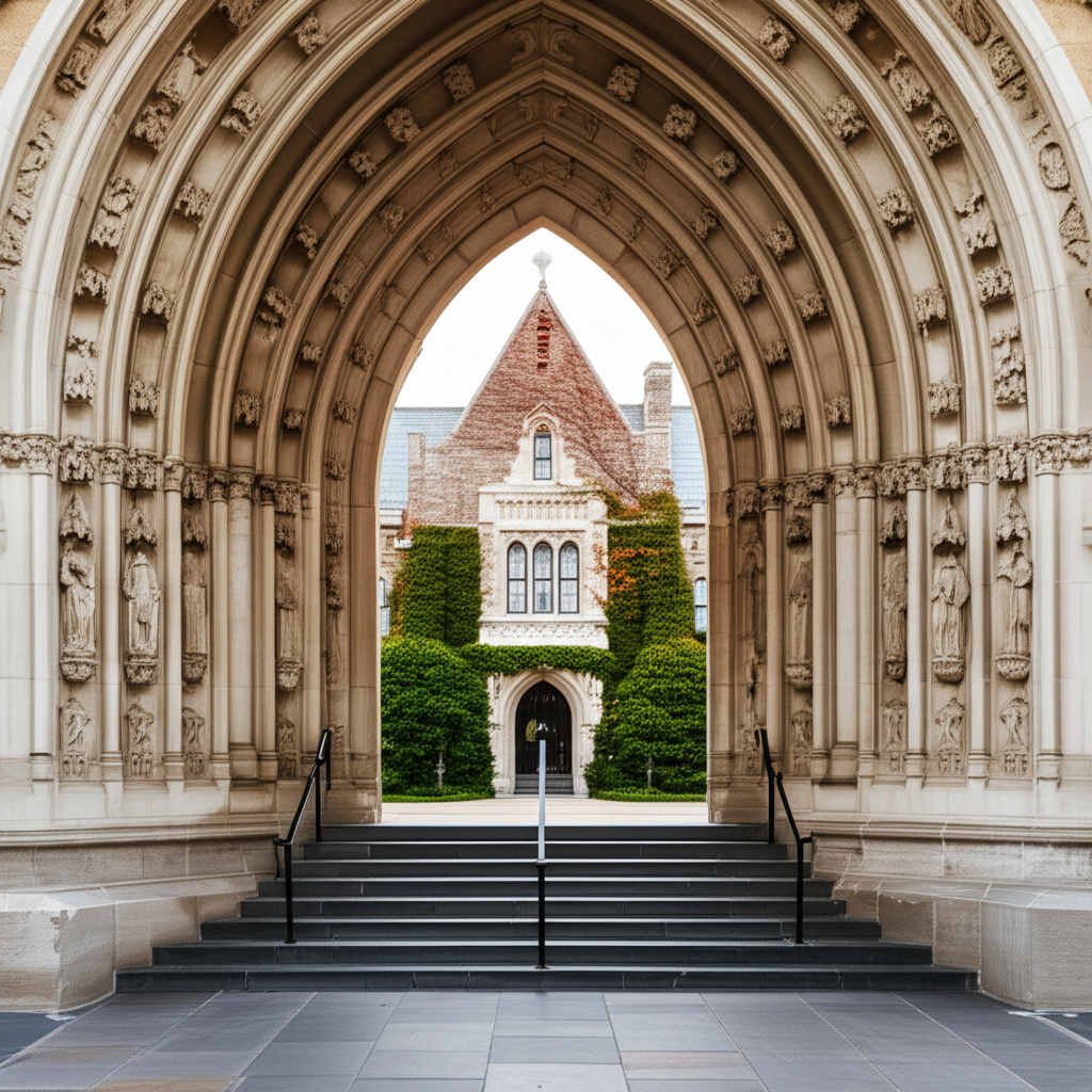 Generate a high-quality, relevant image prompt for an article about: Does Notre Dame Give Merit Scho